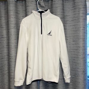 Men’s Nautica White Quarter Zip Fleece